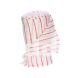 Bleached White / Red Striped Cotton Stockinette