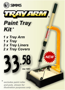 Simms Paint Tray Arm Kit (1xTray 3xLiners 1xArm)