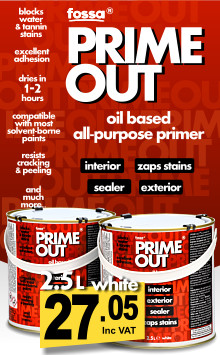 Fossa PrimeOut Oil-based Primer Sealer and Stain Blocker.