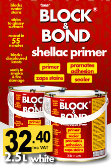 Fossa BLOCK and BOND Primer, sealer, zaps stains