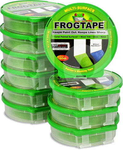 10 rolls x 36mm FrogTape Green Multi-Surface Masking Tape