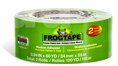 2 roll multipack 24mm x 55m Frogtape Green - Multi-Surface Masking Tape