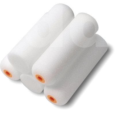 Marksman Mini Foam Roller Set - 4 Inch Painting Sleeves For Emulsion, Gloss, Decorating - 4 Pack