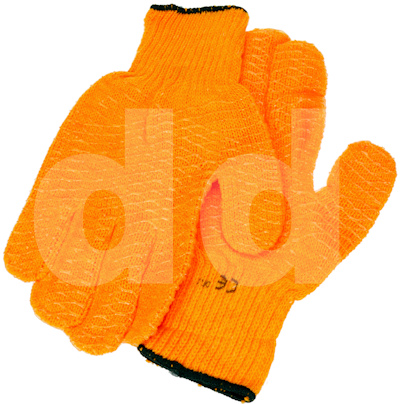Criss Cross Orange Gripper Glove