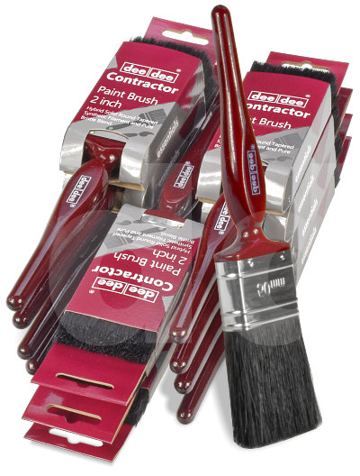 12 x 2in Contractor Paint Brushes - Mixed Bristle