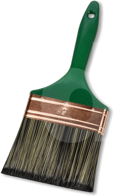 Flat Wall Paint Brush Mixed Bristle (Green Handle)