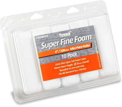Fossa 4in Superfine Foam Mini Paint Roller Refill