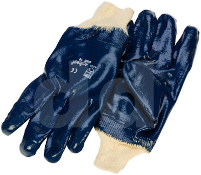 Nitrile Gloves - Fully Coated / Knit Wrist