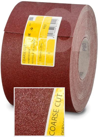 Mirka Coarse Cut Abrasive Grip Rolls 115mm wide