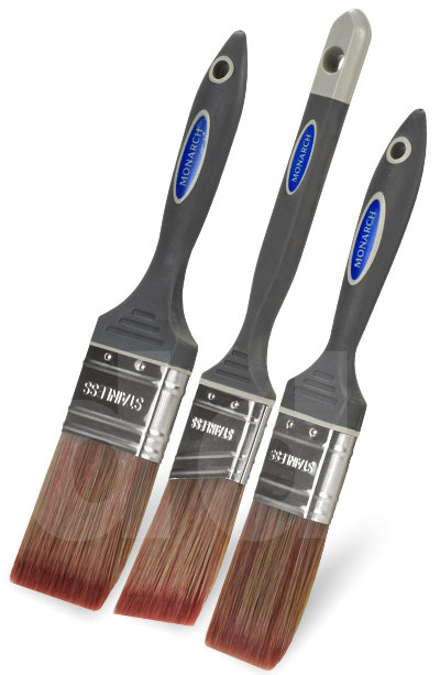 Monarch 3 Piece All Purpose Paint Brush Pack