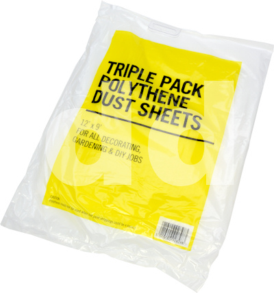 Budget Triple Pack Polythene Dust Sheets